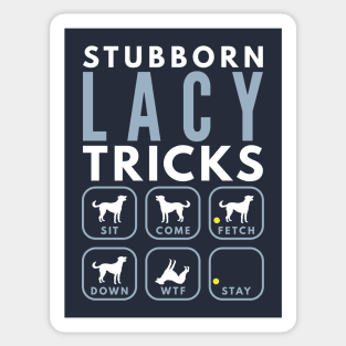 Stubborn Blue Lacy Tricks - Dog Training Sticker